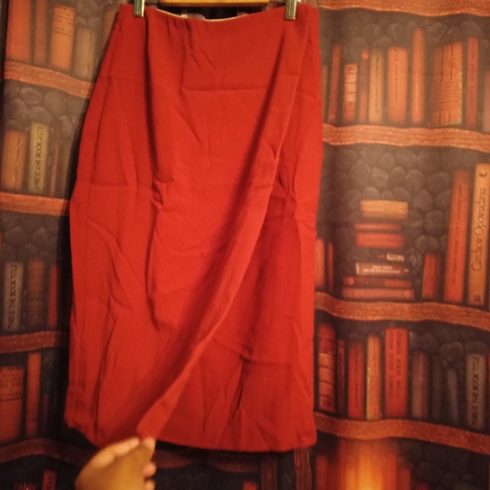 Burnt orange skirt